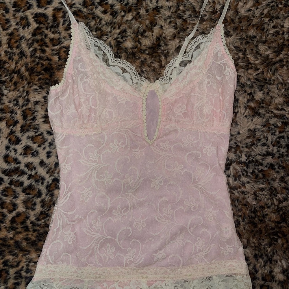 Pink Lace Camisole